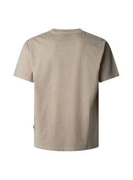 Camiseta Pepe Jeans Jacko bege para homem