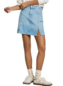 Saia Pepe Jeans Slit denim para mulher