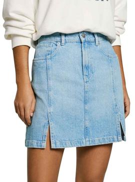 Saia Pepe Jeans Slit denim para mulher