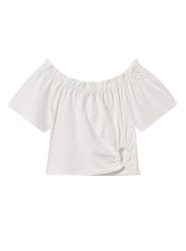Camiseta Mayoral em branco para menina