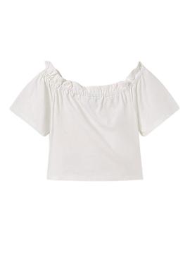 Camiseta Mayoral em branco para menina