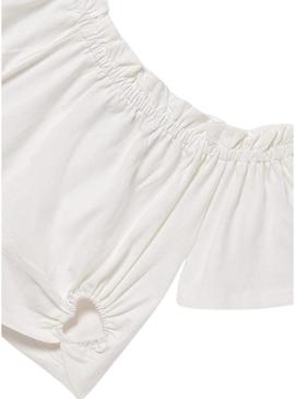 Camiseta Mayoral em branco para menina