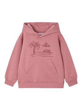 Moletom Mayoral bordado rosa para menina