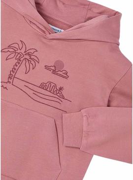 Moletom Mayoral bordado rosa para menina