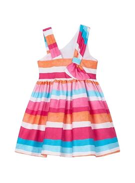 Vestido Listrado rosa Mayoral para menina