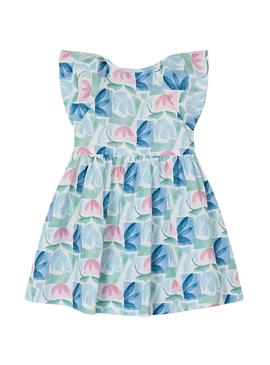 Vestido Mayoral estampado verde para menina