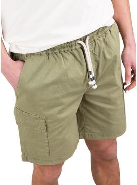 Bermuda El Ganso carga Garment tingido verde para homens