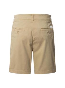 Bermudas Pepe Jeans Regular chino bege para homem.