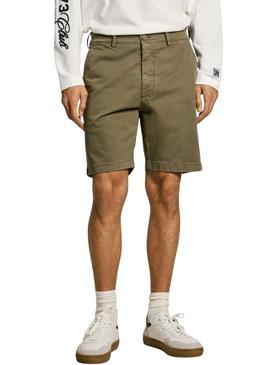 Bermuda Pepe Jeans Chino verde para hombre- Bermuda Pepe Jeans Chino verde para homem.