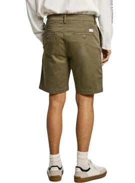 Bermuda Pepe Jeans Chino verde para hombre- Bermuda Pepe Jeans Chino verde para homem.