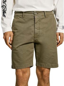 Bermuda Pepe Jeans Chino verde para hombre- Bermuda Pepe Jeans Chino verde para homem.