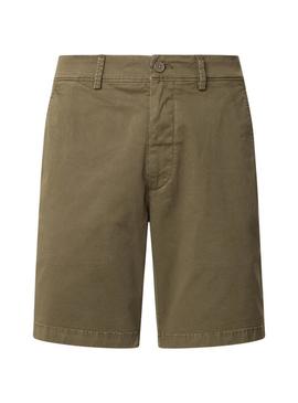 Bermuda Pepe Jeans Chino verde para hombre- Bermuda Pepe Jeans Chino verde para homem.