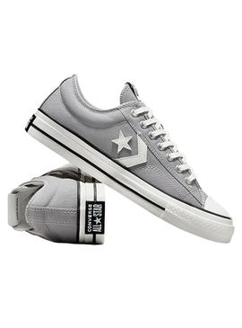 Sapatilhas Converse Star Player 76 Premium Canvas cinza para homem.