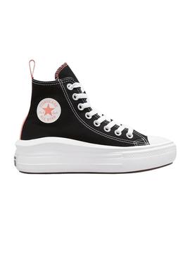 Sapatos Converse Chuck Taylor All Star Move Platform preto para crianças.