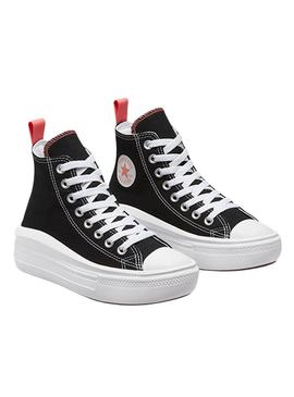 Sapatos Converse Chuck Taylor All Star Move Platform preto para crianças.