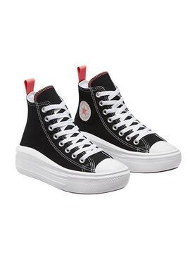 Sapatos Converse Chuck Taylor All Star Move Platform preto para crianças.