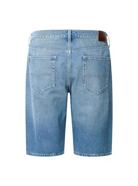 Bermuda Pepe Jeans Callen denim azul para homem.