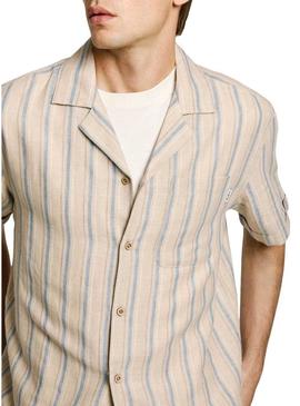 Camisa Pepe Jeans Altea Listras bege para homem