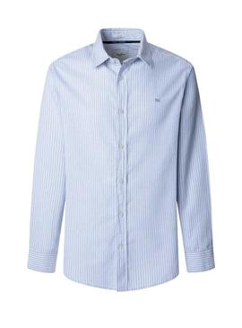 Camisa Pepe Jeans Alvin azul para homem.