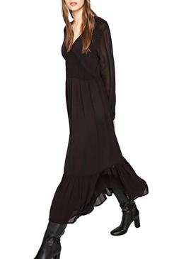 Vestido Pepe Jeans Bianca Preto Para Mulher