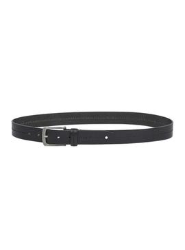 Cinto Pepe jeans Aidan em couro preto para homem.