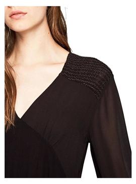 Vestido Pepe Jeans Bianca Preto Para Mulher