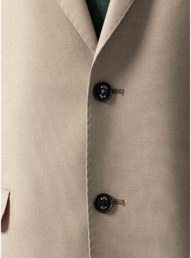 Americana de traje El Pulpo microdesenho arena para homem.