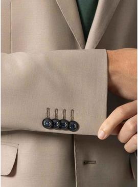 Americana de traje El Pulpo microdesenho arena para homem.