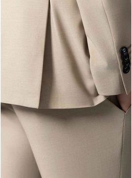 Americana de traje El Pulpo microdesenho arena para homem.