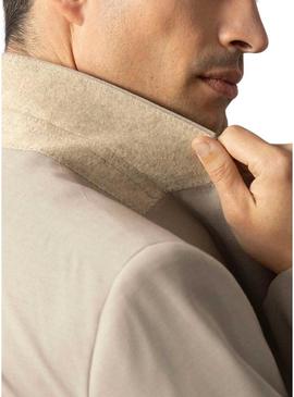 Americana de traje El Pulpo microdesenho arena para homem.