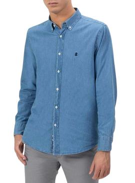 Camisa  El Pulpo denim azul para homem