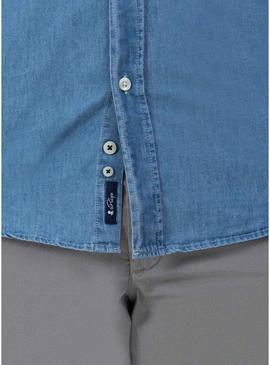 Camisa  El Pulpo denim azul para homem