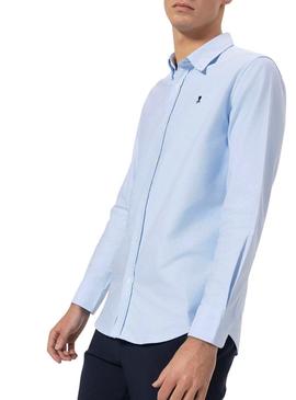 Camisa El Pulpo Oxford azul para homens.