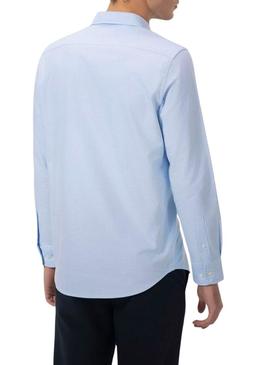 Camisa El Pulpo Oxford azul para homens.