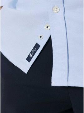 Camisa El Pulpo Oxford azul para homens.