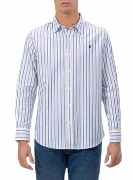 Camisa El Pulpo listras multicoloridas para homens