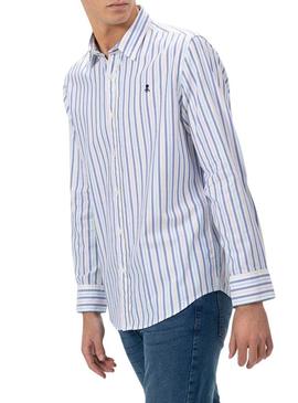 Camisa El Pulpo listras multicoloridas para homens