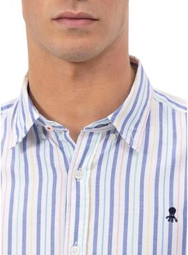 Camisa El Pulpo listras multicoloridas para homens