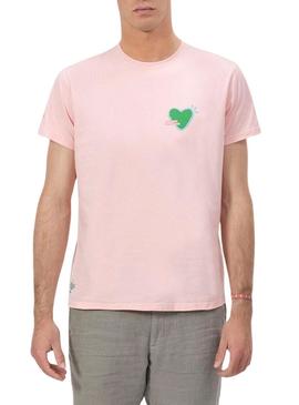 Camiseta  El Pulpo  Estampado The Artist rosa para homem.