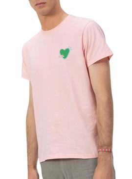 Camiseta  El Pulpo  Estampado The Artist rosa para homem.