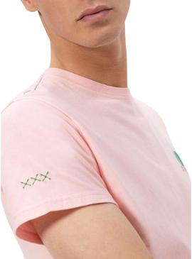 Camiseta  El Pulpo  Estampado The Artist rosa para homem.