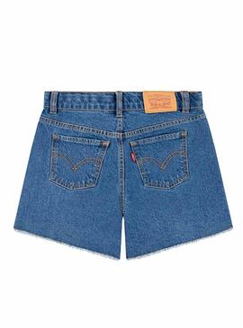Short jeans Levis A Line azul para menina