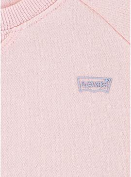 Moletom Levis Silicone Batwing rosa para menina