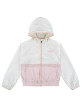 Corta-vento Levis Logo Tape Colorblock para meninas.