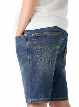 Short jeans Levis 511 slim azul para menino.