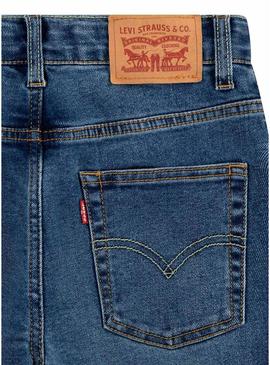 Short jeans Levis 511 slim azul para menino.