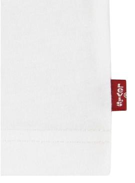 Camiseta Levi's LS Monogram branca para criança.
