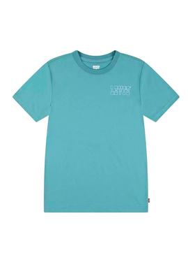 Camiseta Levis Sun azul para criança