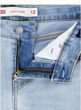 Calça jeans Levis 510 skinny lavada para criança.