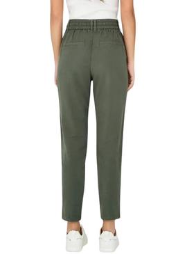 Calça Only Poptrash Aris verde para mulher.